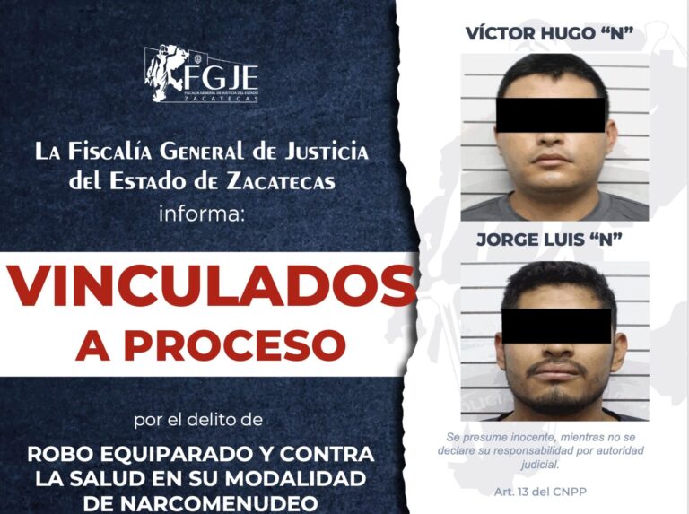 Los vinculan a proceso por robo equiparado y narcomenudeo