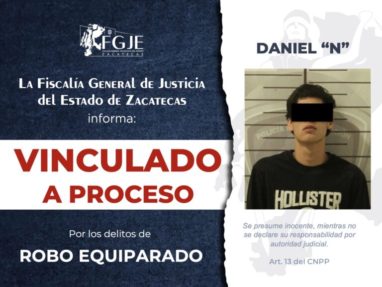 Vinculan a Daniel por el delito de robo