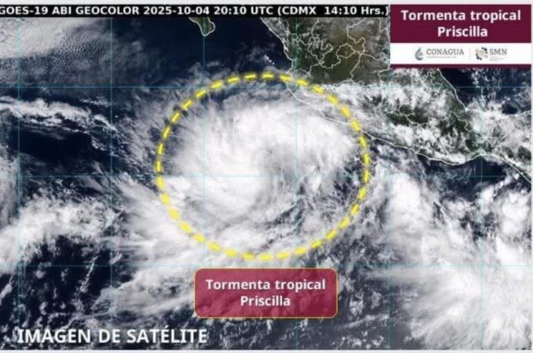 Se forma tormenta ‘Priscilla’ en el Pacífico