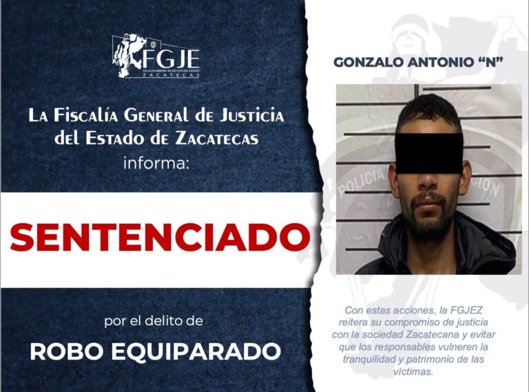 Sentencian a Gonzalo por robo; pasará 7 años en prisión