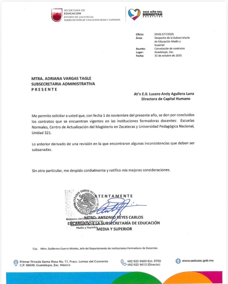Cancela SEZ contratos a escuelas formadoras de docentes