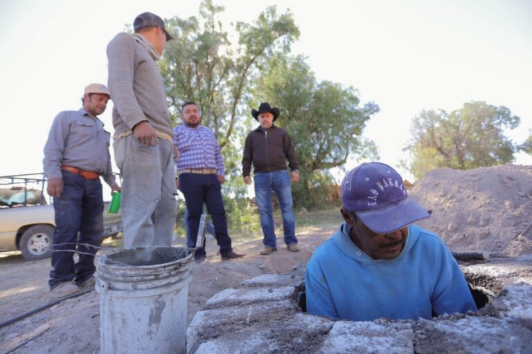 Avanza construcción de sistema de drenaje en El Moral