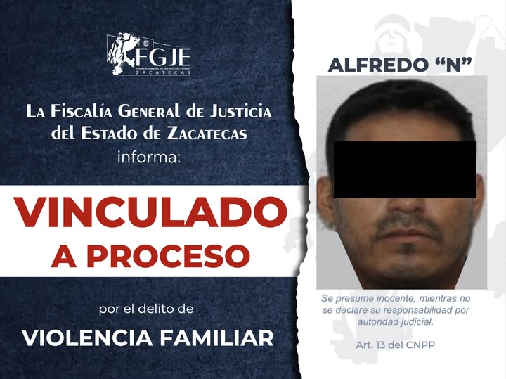 Vinculan a proceso a Alfredo «N» por violencia familiar