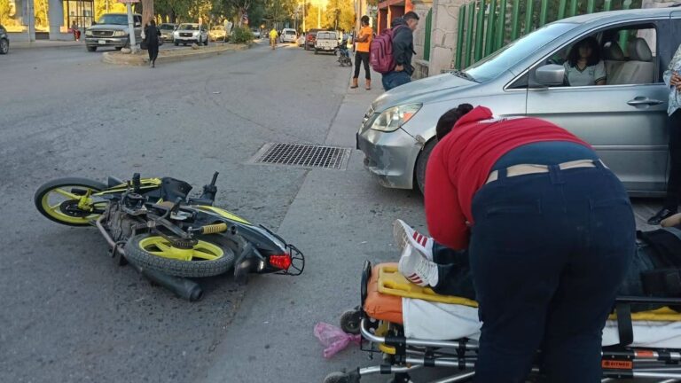 Choca motociclista en Río Grande