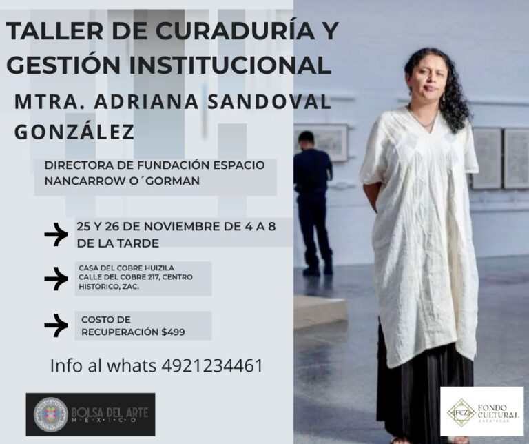 Impartirán taller de Curaduría y Gestión Institucional