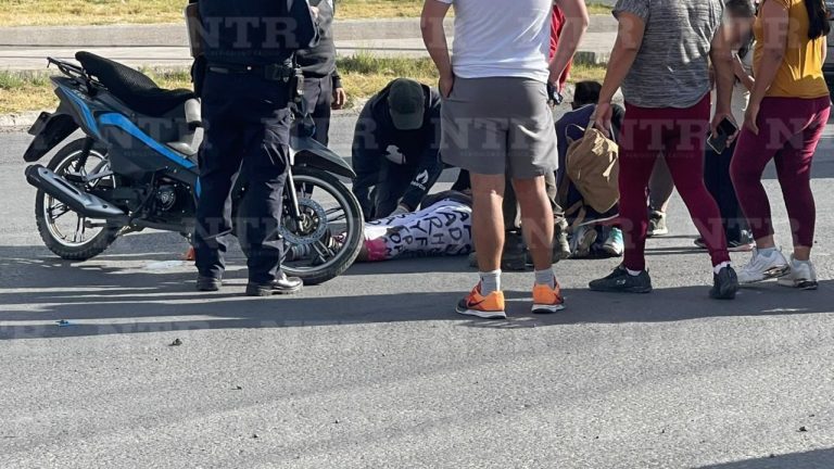Se lesiona motociclista en accidente vial
