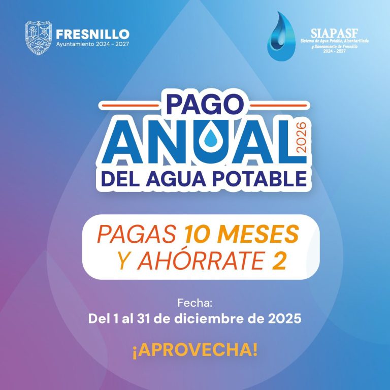 Condonan dos meses en pago anticipado del agua