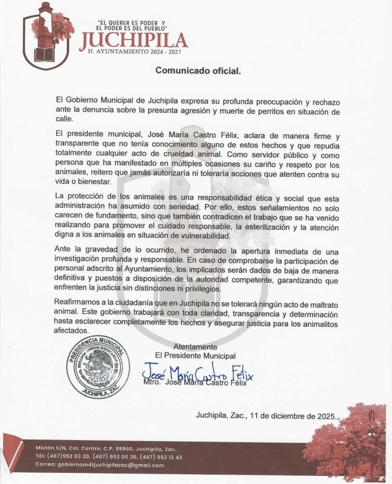 Denuncian casos de maltrato animal en Juchipila