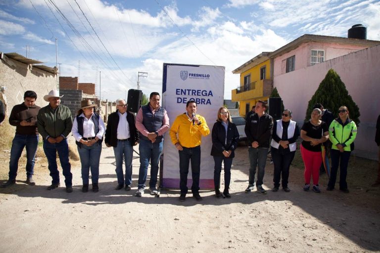 Entregan rehabilitación de redes de drenaje en Fresnillo