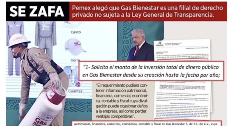 Opaca Pemex Gas Bienestar