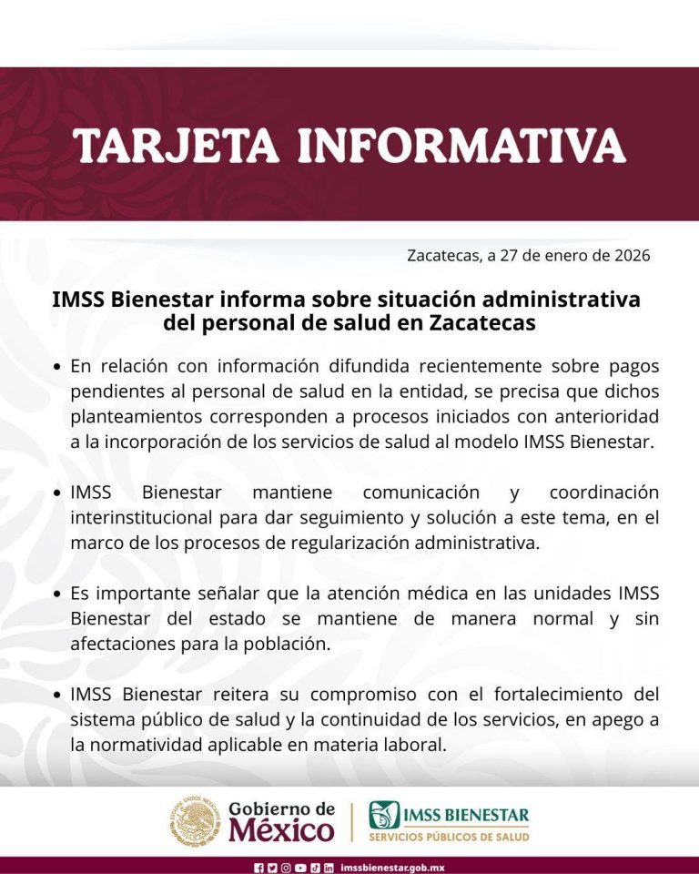 Pago a personal de salud, asunto estatal