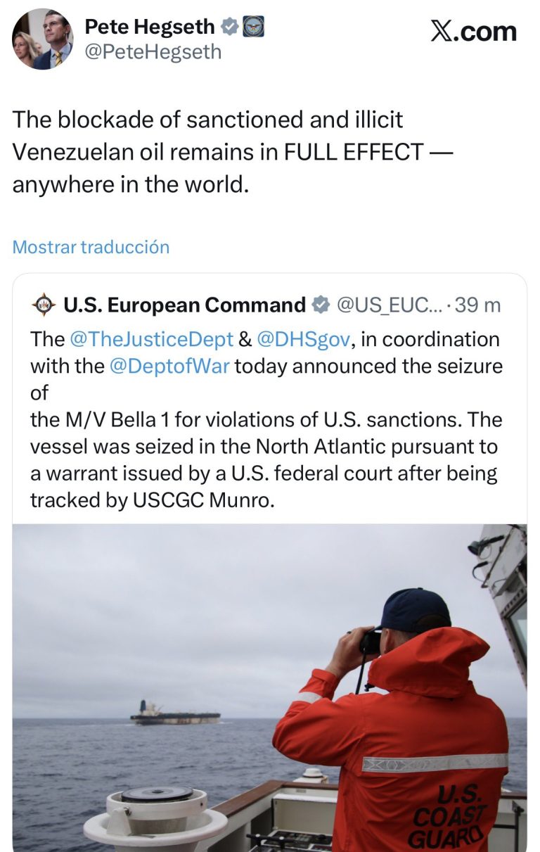 Intercepta EU un petrolero ruso