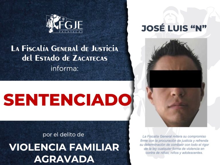 Lo sentencian a tres años de prisión por violencia familiar