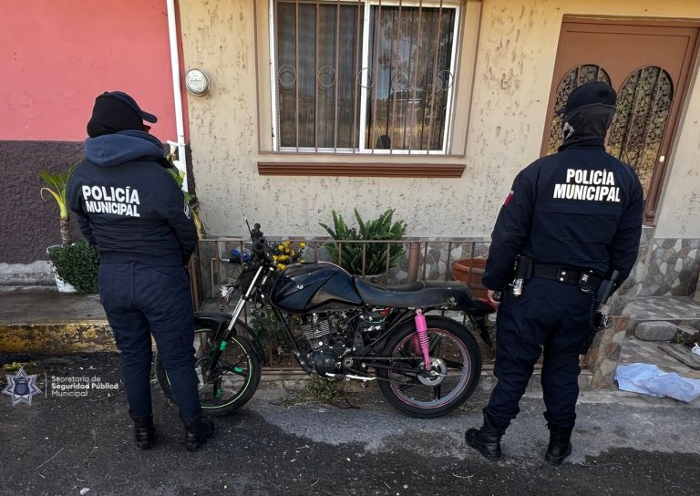 Recuperan motocicleta con reporte de robo