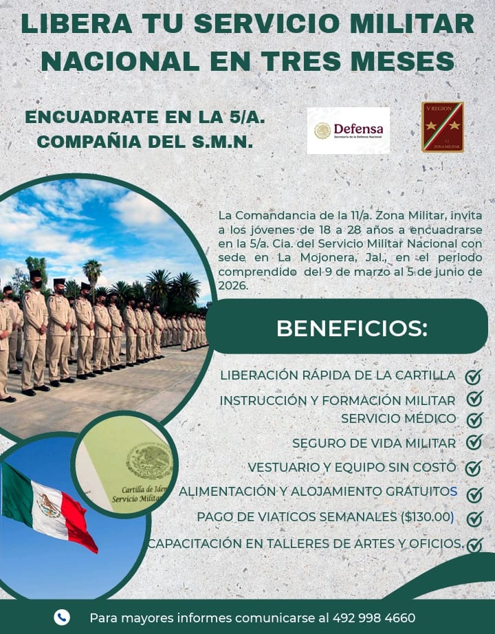 Invita Ejército Mexicano a liberar Servicio Militar en tres meses