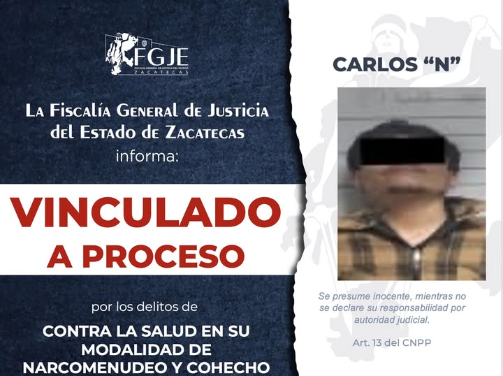 Vinculan a proceso a Carlos «N» por narcomenudeo