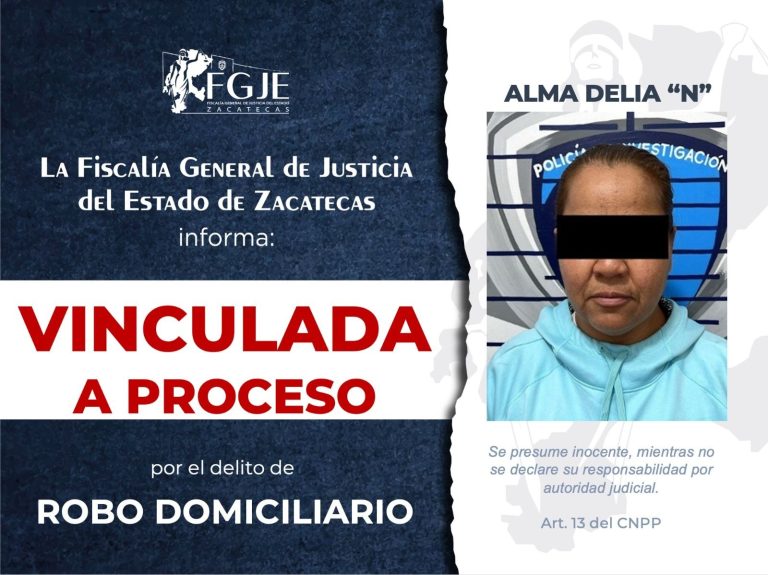 Alma Delia «N» es vinculada a proceso por robo