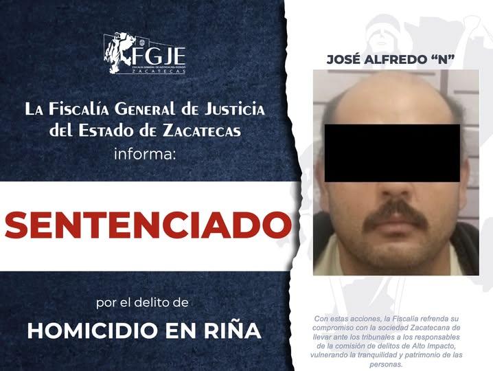 José Alfredo «N» es sentenciado por homicidio en riña
