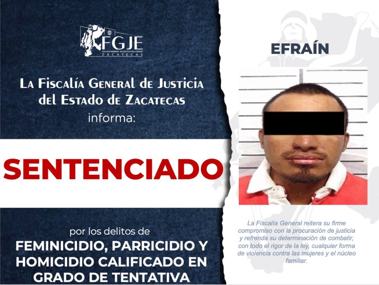 Sentencian a parricida; continúa investigación por feminicidio en Fresnillo