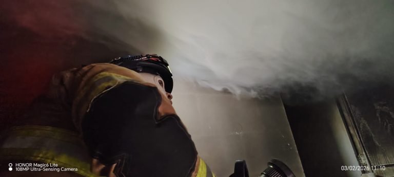 Se incendia casa en Villas de Guadalupe