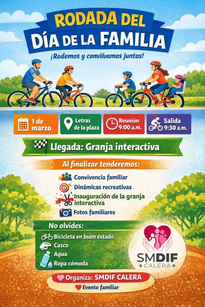Invitan a Rodada Familiar en Calera por el Día de la Familia - NTR ...