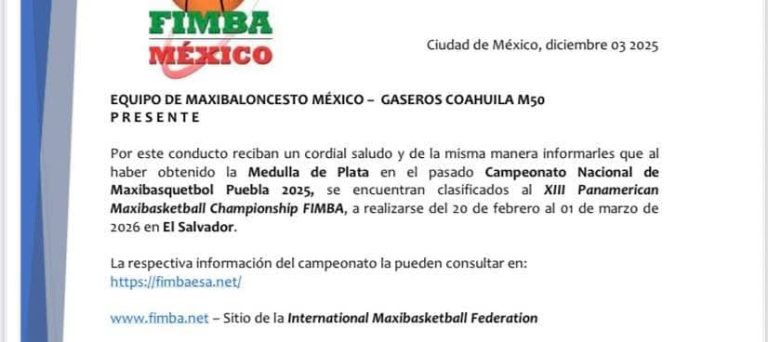 Zacatecanos presentes en el Panamericano de Maxibaloncesto