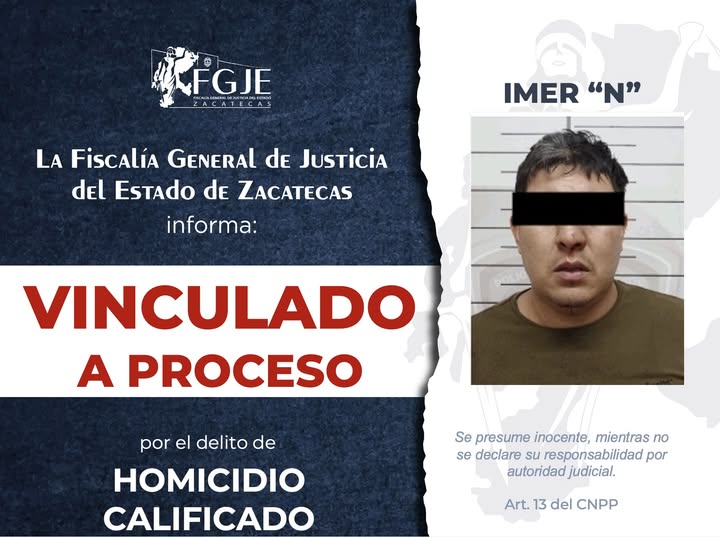 Vinculan a proceso a Imer «N» por homicidio calificado