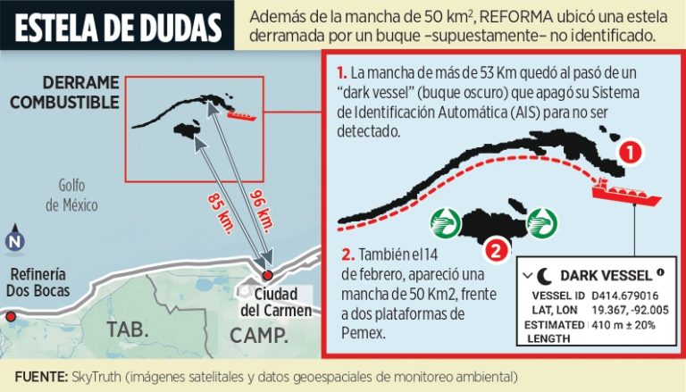Apunta a huachicol el buque ‘fantasma’