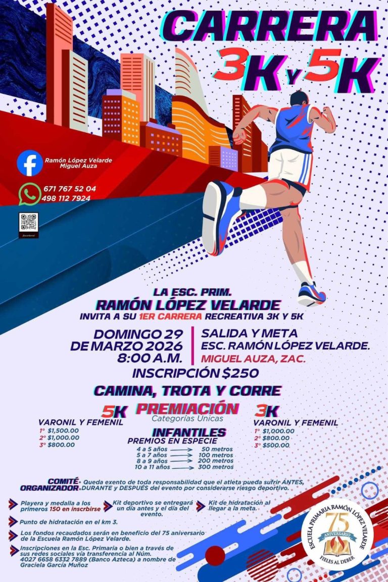 Organizan carrera para celebrar aniversario de primaria