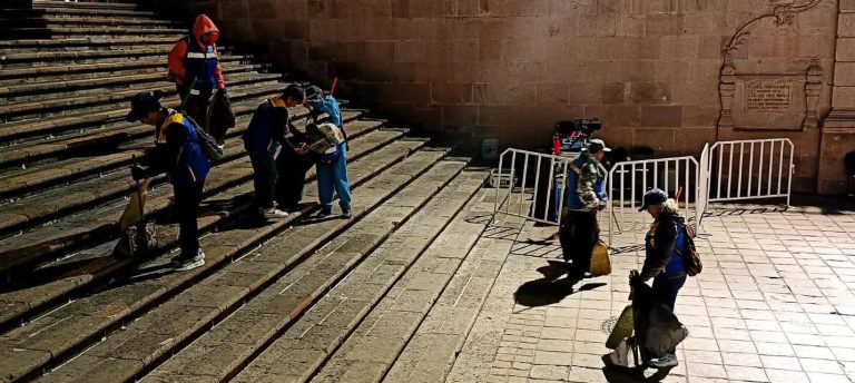 Refuerzan limpieza en la capital por el FCZ