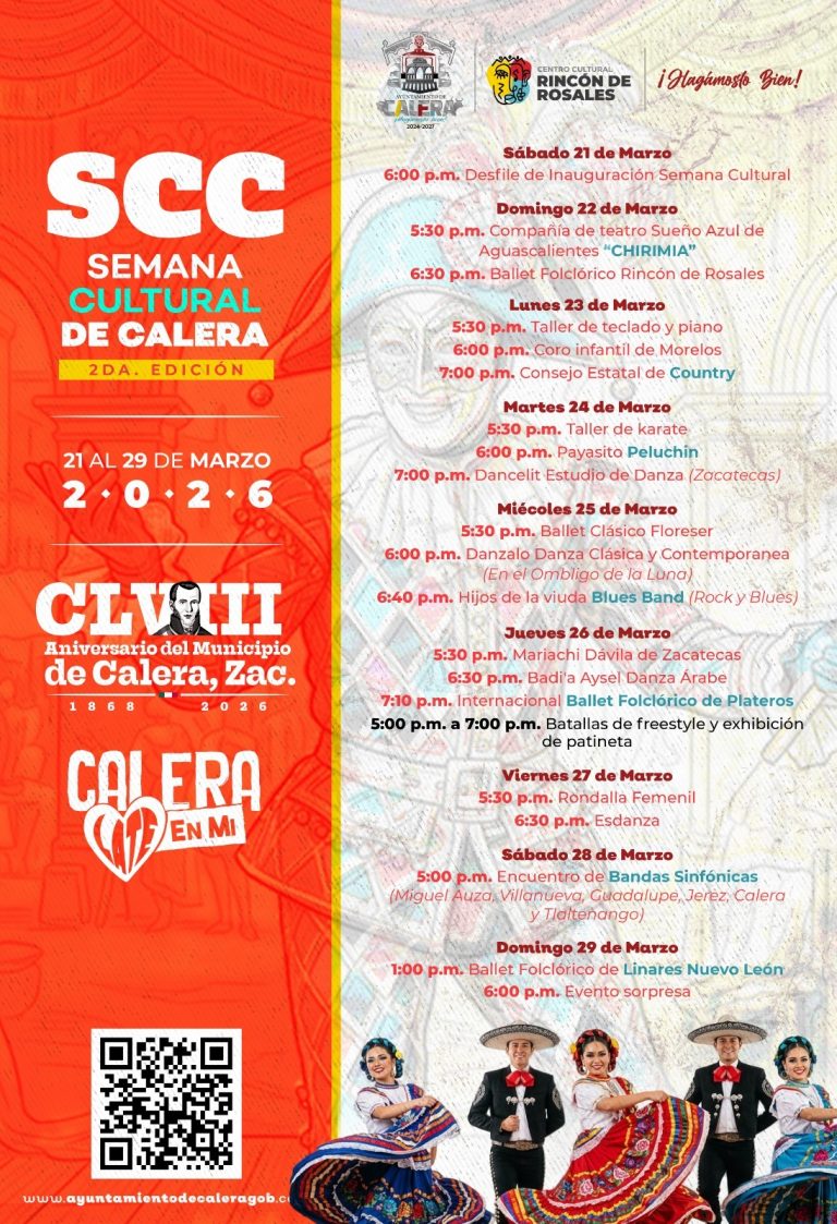 Lista la Segunda Edición de la Semana Cultural en Calera