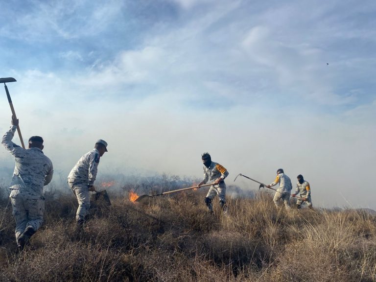 Apoya Guardia Nacional en control de incendios en el estado