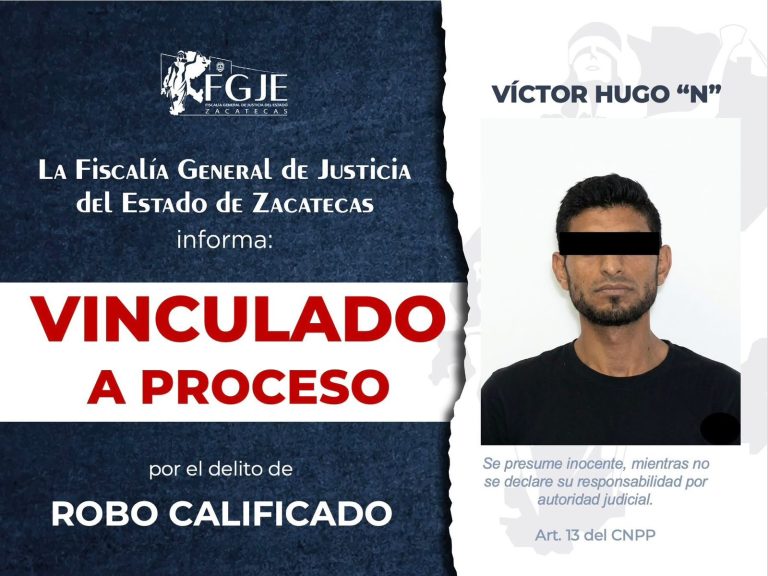 Vinculado a proceso por robo calificado