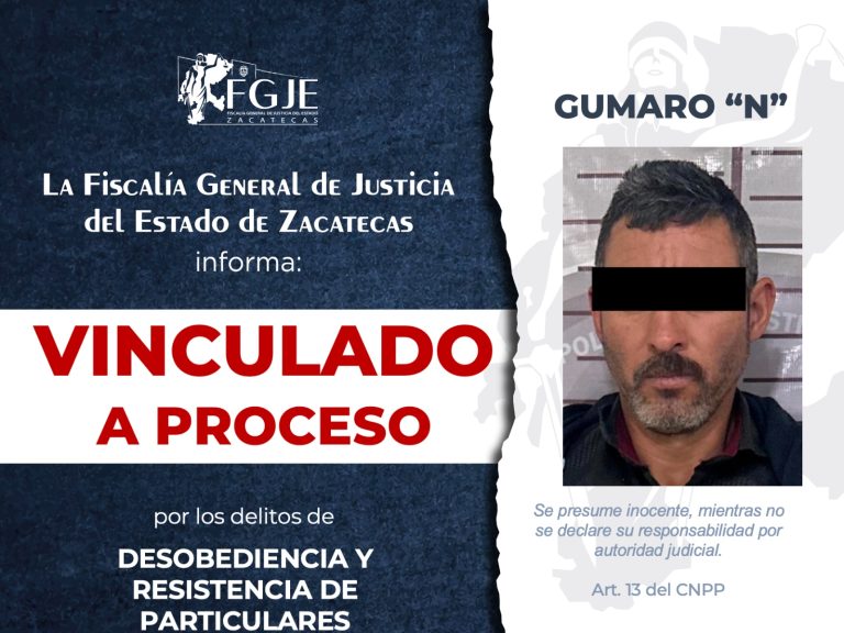 Vinculan a proceso a Gumaro por desobediencia y resistencia de particulares