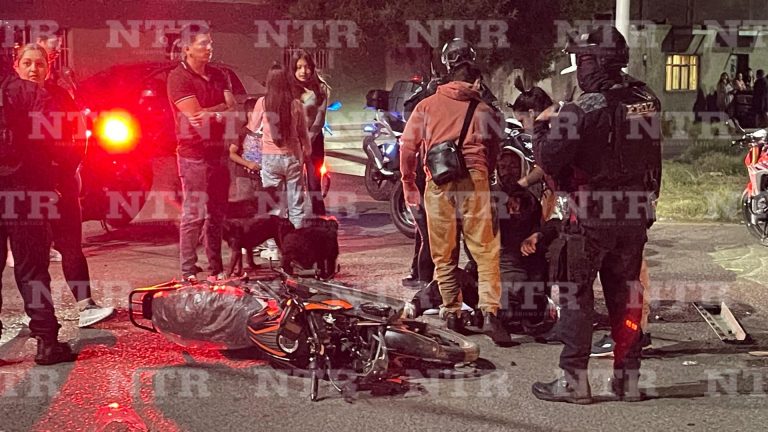Motociclista resulta lesionado tras choque