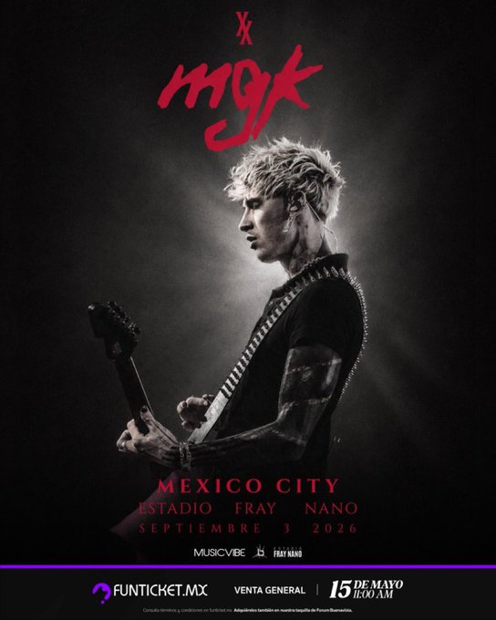 Debutará Machine Gun Kelly en México en Estadio Fray Nano