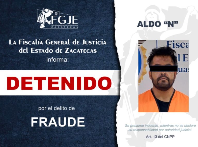 Detienen a Aldo «N» por fraude