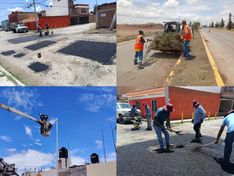 Refuerzan bacheo y atención a luminarias en Guadalupe