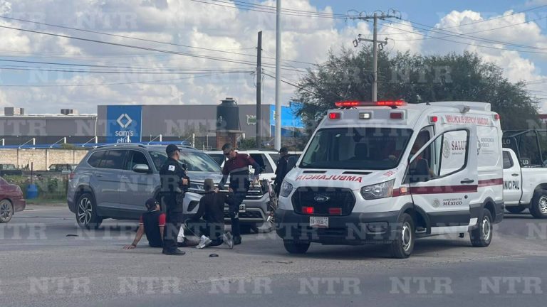 Choca motociclista y termina lesionado