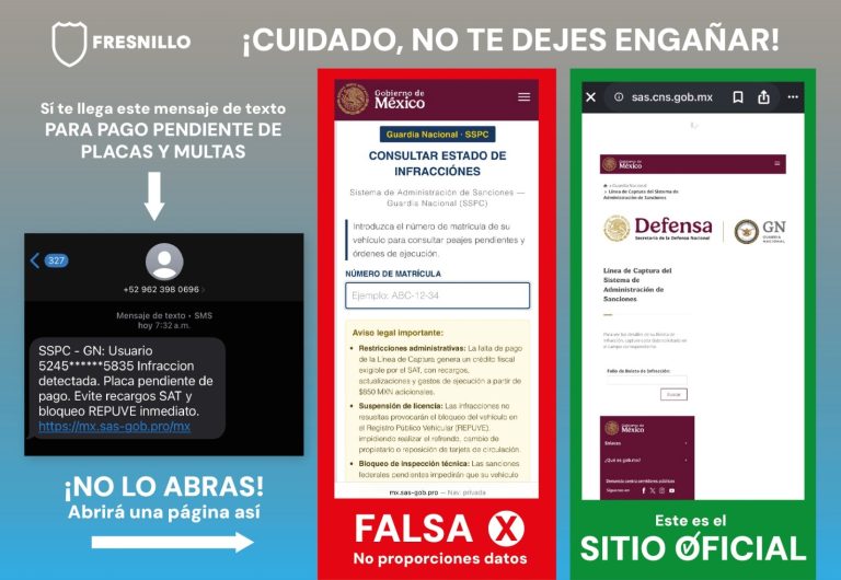 Alertan sobre posible fraude para pago de placas