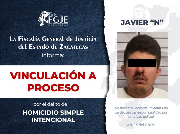 Vinculan a Javier por homicidio simple intencional