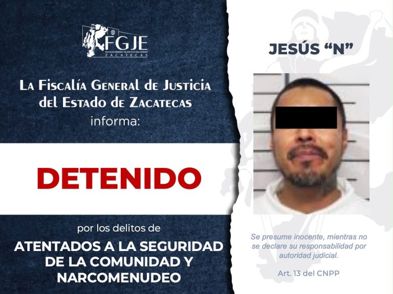Pone FGJE a disposición a 10 personas