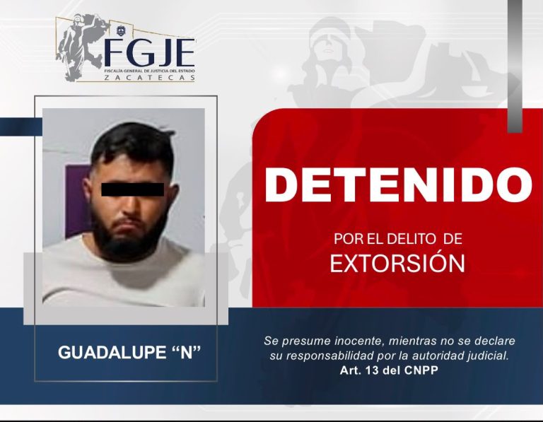 Detienen a Guadalupe «N» por delitos de extorsión
