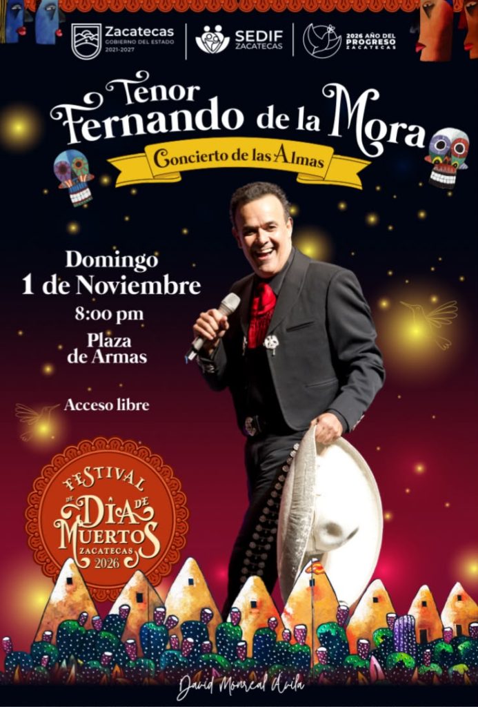 Se presentará en Zacatecas, Fernando de la Mora