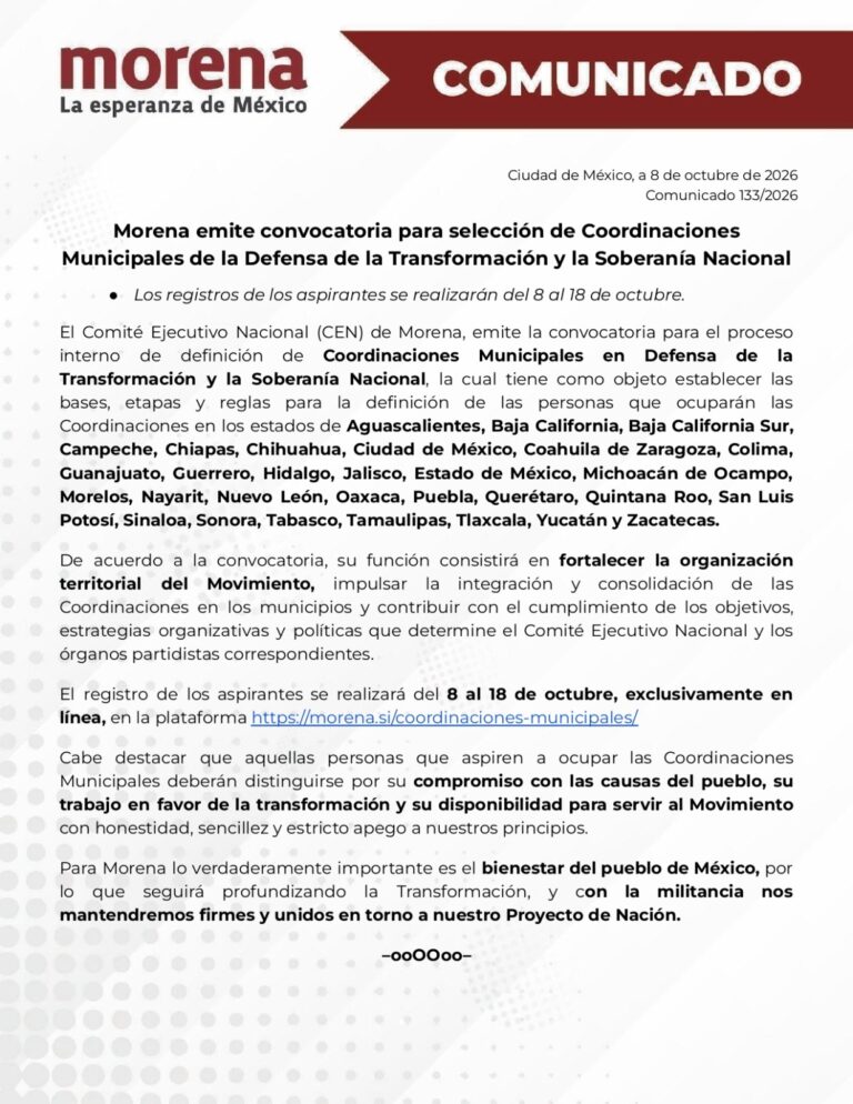Abre Morena carrera por las Presidencias Municipales