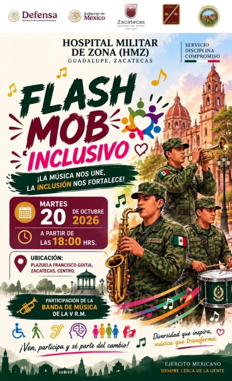Invitan Ejército Mexicano y Gobierno de Zacatecas a actividades por 26 aniversario del Hospital Militar de Zona